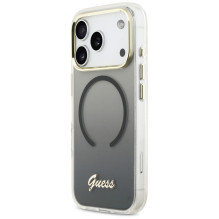 „Guess IML Gradient Script“ metalinis „MagSafe“ dėklas, skirtas „iPhone 17 Pro Max“ – juodas