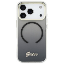 „Guess IML Gradient Script“ metalinis „MagSafe“ dėklas, skirtas „iPhone 17 Pro Max“ – juodas