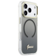 „Guess IML Gradient Script“ metalinis „MagSafe“ dėklas, skirtas „iPhone 17 Pro Max“ – juodas