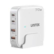 Charger - UNITEK P1228AWH01-EU 70W 2x USB-C 2x USB-A White