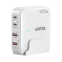 Charger - UNITEK P1229AWH01-EU 100W 2x USB-C 2x USB-A White