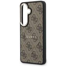 Etui Guess 4G Embossed Ring MagSafe na Samsung Galaxy S26 - brązowe