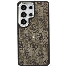 Etui Guess 4G Embossed Ring MagSafe na Samsung Galaxy S26 Ultra - brązowe