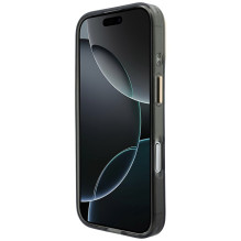 „Guess IML Script“ metalinis „MagSafe“ dėklas, skirtas „iPhone 17“ – juodas