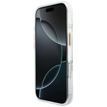 „Guess IML Script“ metalinis „MagSafe“ dėklas, skirtas „iPhone 17“ – skaidrus