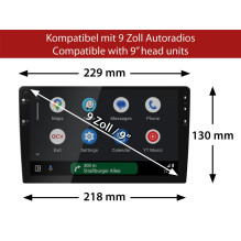 9 colių radijo rėmelis Volkswagen Scirocco III (13) 2008-2014 381320-96-3