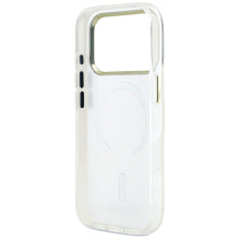 Guess IML Shell Script Metal MagSafe Case for iPhone 17 Pro Max - White