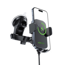 Acefast D53 Car Mount with Wireless Charger for Dashboard with Automatic Clamp - Black