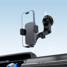 Acefast D53 Car Mount with Wireless Charger for Dashboard with Automatic Clamp - Black