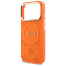 Guess Peony Hot Stamp MagSafe Case for iPhone 17 Pro - Orange