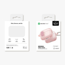 „AmazingThing“ minimalaus dizaino dėklas, skirtas „AirPods Pro 3“ – rožinis