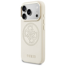 „Guess“ perforuotas 4G „MagSafe“ dėklas, skirtas „iPhone 17 Pro“ – smėlio spalvos