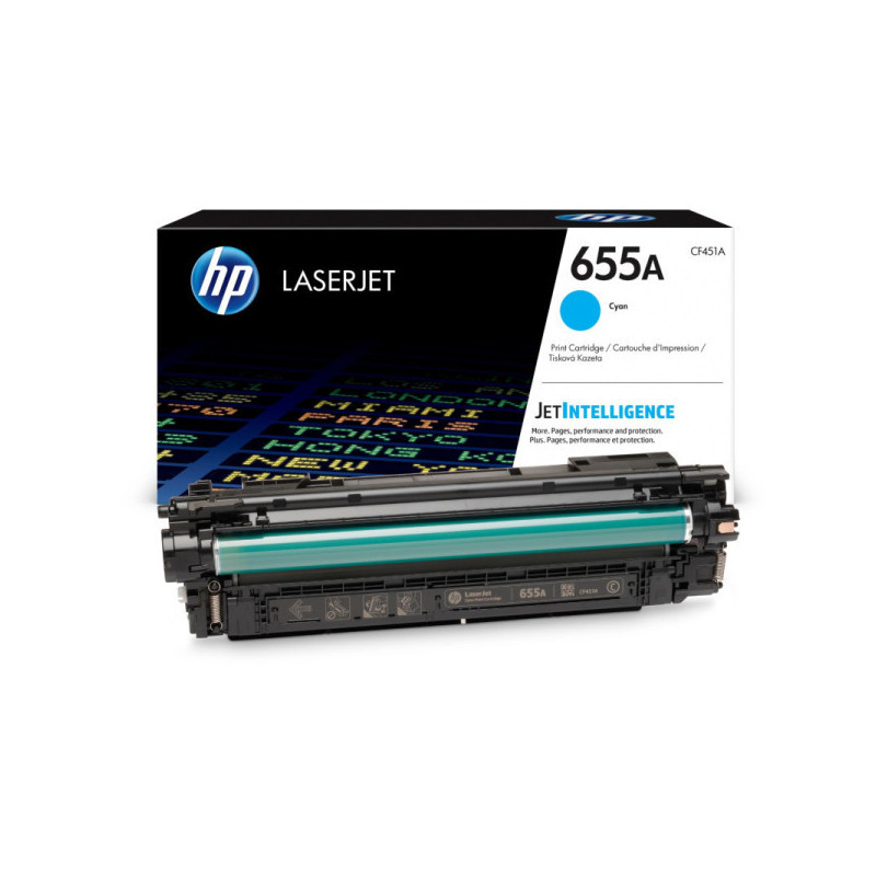 Analoginė kasetė HP No.655A (CF451A) Cyan, 10500