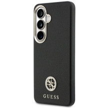 Etui Guess Rhinestone Round Logo MagSafe na Samsung Galaxy S26 - czarne