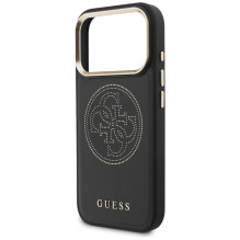 „Guess“ perforuotas 4G „MagSafe“ dėklas, skirtas „iPhone 17 Pro“ – juodas