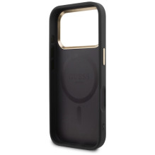„Guess“ perforuotas 4G „MagSafe“ dėklas, skirtas „iPhone 17 Pro“ – juodas