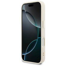 „Guess“ perforuotas 4G „MagSafe“ dėklas, skirtas „iPhone 17 Pro Max“ – smėlio spalvos