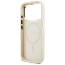 „Guess“ perforuotas 4G „MagSafe“ dėklas, skirtas „iPhone 17 Pro Max“ – smėlio spalvos