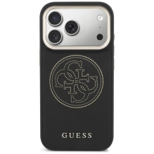 „Guess“ perforuotas 4G „MagSafe“ dėklas, skirtas „iPhone 17 Pro Max“ – juodas