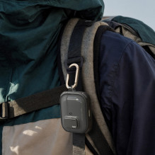 „AmazingThing Titan Pro Mag“ dėklas, skaidrus, skirtas „AirPods Pro 3“ – juodas