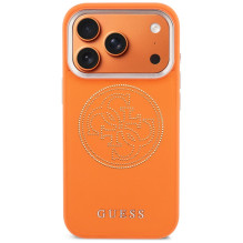 „Guess“ perforuotas 4G „MagSafe“ dėklas, skirtas „iPhone 17 Pro“ – oranžinis