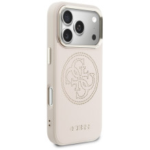 „Guess“ perforuotas 4G „MagSafe“ dėklas, skirtas „iPhone 17 Pro“ – rožinis