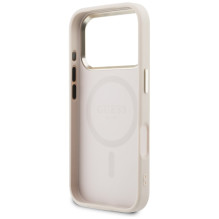 „Guess“ perforuotas 4G „MagSafe“ dėklas, skirtas „iPhone 17 Pro“ – rožinis
