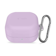 „Tech-Protect“ silikoninis dėklas su kabliuku, skirtas „Samsung Galaxy Buds 4 / 4 Pro“ – violetinis „Tech-Protect“ silikoninis dėklas su kabliuku, skirtas „Samsung Galaxy Buds 4 / 4 Pro“ – violetinis