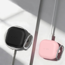 „Tech-Protect“ silikoninis dėklas su kabliuku, skirtas „Samsung Galaxy Buds 4 / 4 Pro“ – violetinis „Tech-Protect“ silikoninis dėklas su kabliuku, skirtas „Samsung Galaxy Buds 4 / 4 Pro“ – violetinis