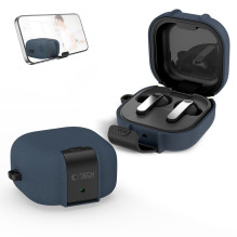 „Tech-Protect“ plonas kabliuko dėklas „Samsung Galaxy Buds 4 / 4 Pro“ – tamsiai mėlynas „Tech-Protect“ plonas kabliuko dėklas „Samsung Galaxy Buds 4 / 4 Pro“ – tamsiai mėlynas