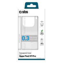 SBS Skinny Cover for Oppo Find X9 Pro - Transparent
