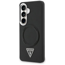 Guess Embossed Ring Triangle Logo MagSafe case for Samsung Galaxy S26 - black