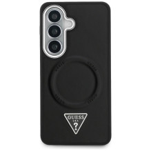 Guess Embossed Ring Triangle Logo MagSafe case for Samsung Galaxy S26 - black