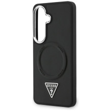 Guess Embossed Ring Triangle Logo MagSafe case for Samsung Galaxy S26 - black
