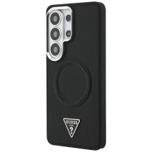 Guess Embossed Ring Triangle Logo MagSafe Case for Samsung Galaxy S26 Ultra - Black