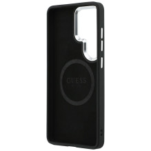 „Guess“ įspausto žiedo ir trikampio logotipo „MagSafe“ dėklas, skirtas „Samsung Galaxy S26 Ultra“ – juodas