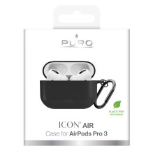 „Puro Icon“ dėklas, skirtas „AirPods Pro 3“ – juodas