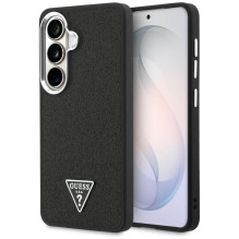„Guess“ fiksuotas blizgučiais aptrauktas „MagSafe“ dėklas, skirtas „Samsung Galaxy S26+“ – juodas