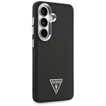 „Guess“ fiksuotas blizgučiais aptrauktas „MagSafe“ dėklas, skirtas „Samsung Galaxy S26+“ – juodas