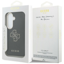 „Guess“ grūdėtas didelis 4G metalinis logotipo dėklas, skirtas „Samsung Galaxy S26+“ - juodas