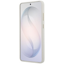 „Guess“ „MagSafe“ dėklas su apvaliu „Rhinestone“ logotipu, skirtas „Samsung Galaxy S26 Ultra“ – smėlio spalvos