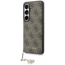 „Guess 4G Classic Logo Charm MagSafe“ dėklas, skirtas „Samsung Galaxy S26“ – rudas