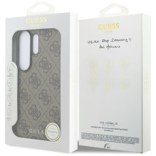 Guess 4G Classic Logo Charm MagSafe Case for Samsung Galaxy S26 Ultra - Brown