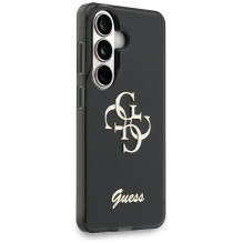 „Guess IML Big Metal 4G Script“ dėklas, skirtas „Samsung Galaxy S26“ – juodas