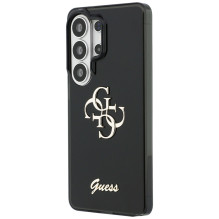 „Guess IML Big Metal 4G Script“ dėklas, skirtas „Samsung Galaxy S26 Ultra“ – juodas