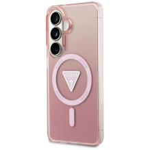 Guess IML Gradient Triangle MagSafe Case for Samsung Galaxy S26 - Pink