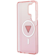 „Guess IML Gradient Triangle MagSafe“ dėklas, skirtas „Samsung Galaxy S26 Ultra“ – rožinis