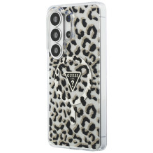 Guess IML Leopard Print Triangle MagSafe Case for Samsung Galaxy S26 Ultra - Black