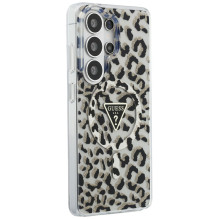 Guess IML Leopard Print Triangle MagSafe Case for Samsung Galaxy S26 Ultra - Black
