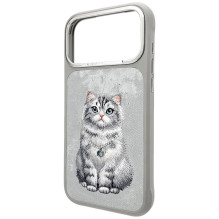 „Nimmy Lucky Fashion Cat“ „MagSafe“ dėklas, skirtas „iPhone 17 Pro“ – pilkas „Nimmy Lucky Fashion Cat“ „MagSafe“ dėklas, skirtas „iPhone 17 Pro“ – pilkas